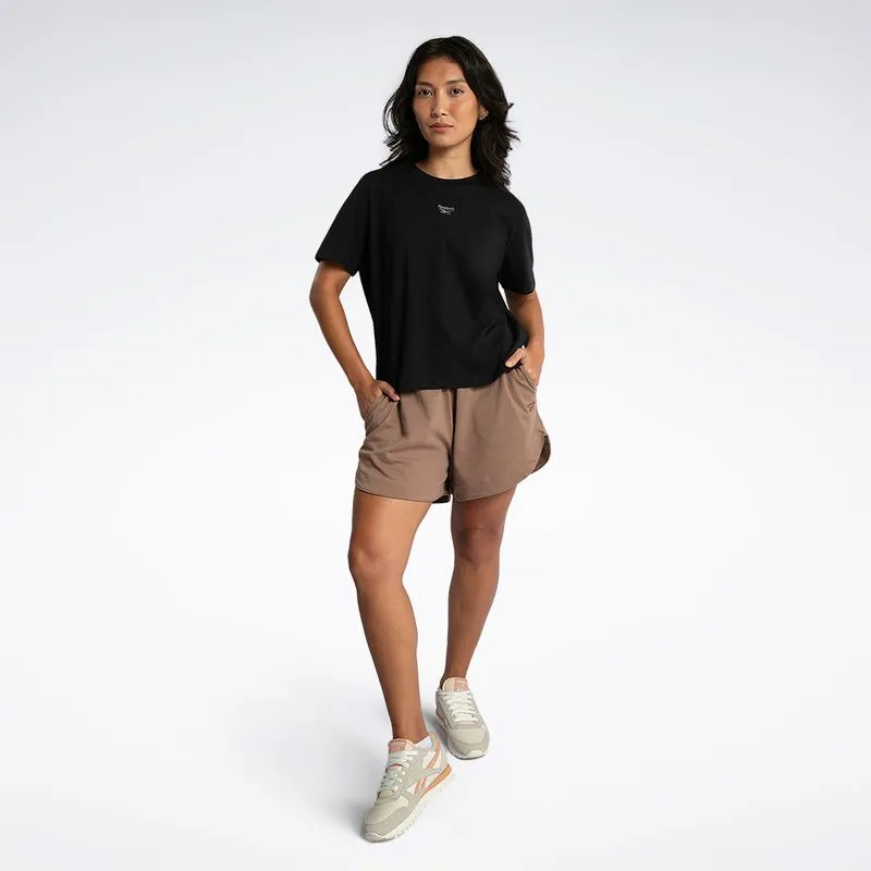Camiseta Reebok Logo Cropped Feminina Preto - M