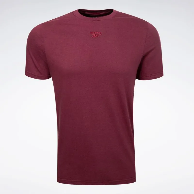 Camiseta Reebok Small Logo Masculina Vinho - P