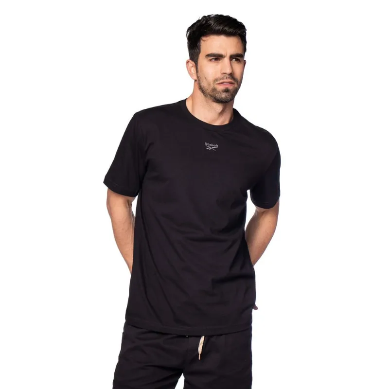 Camiseta Masculina Reebok Logo Bordado Casual Preto - GG - Reebok