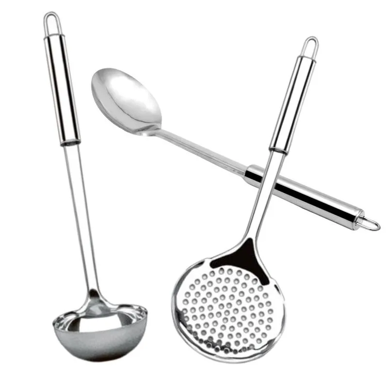 Escumadeira Concha E Colher Em Inox Excelente Durabilidade