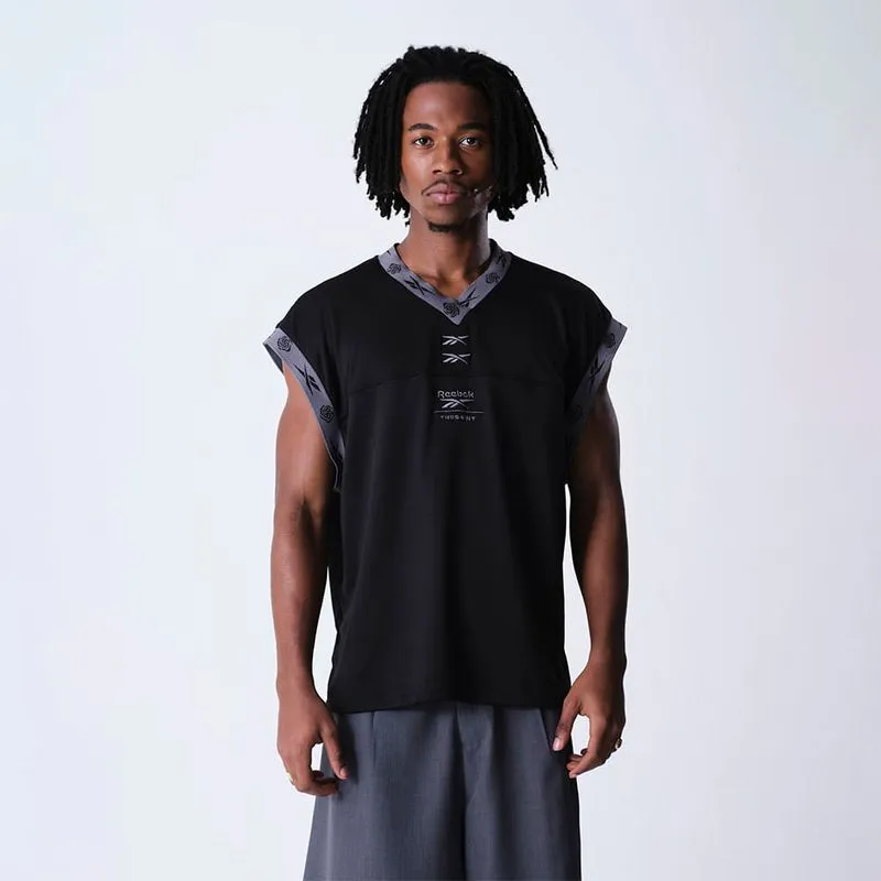 Regata Reebok & Thesaint Tank Top Workout Masculina Preto - GG