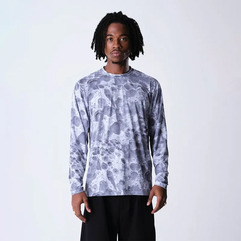 Camiseta Reebok & Thesaint Long Sleeve Concrete Masculina Cinza - M