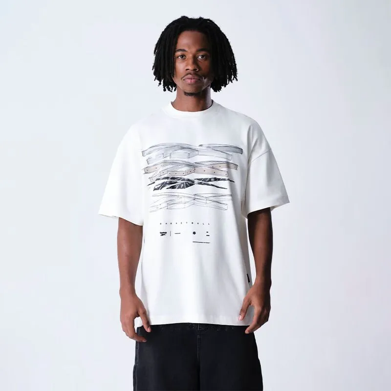 Camiseta Reebok & Thesaint T-shirt Oversized Layers Masculina Off White - PP