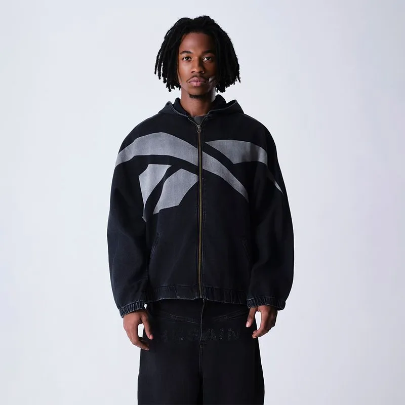 Jaqueta Reebok & Thesaint Zip Hoodie Brand Cut Masculina Preto - 46