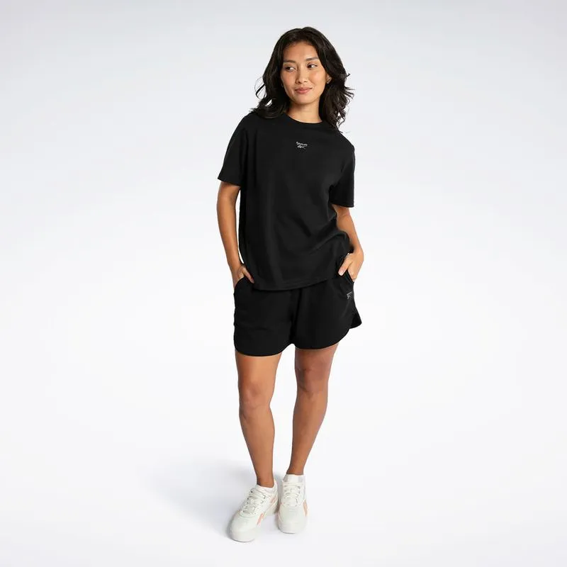Camiseta Reebok Logo Over Feminina Preto - 2GG