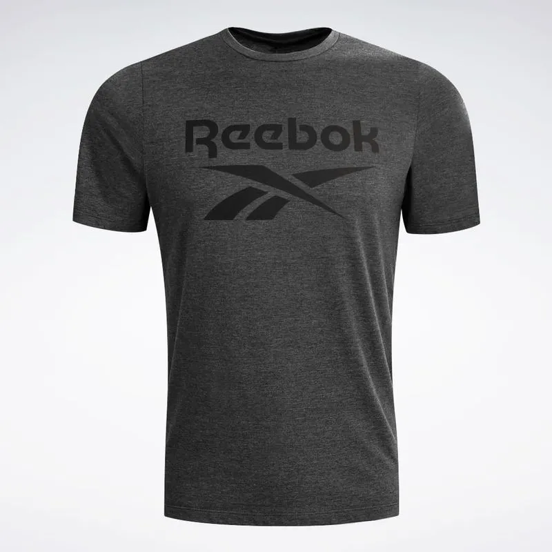 Camiseta Reebok Oportunity Logo Masculina Cinza Mescla - G