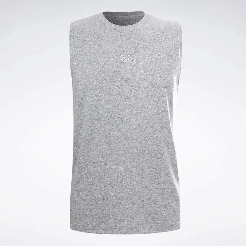 Regata Reebok Logo Masculina Cinza mescla - 2GG