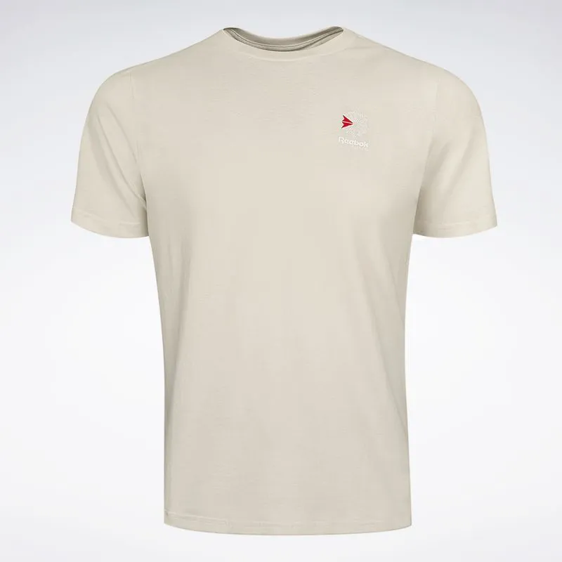 Camiseta Reebok Small Star Crest Masculina Bege - GG