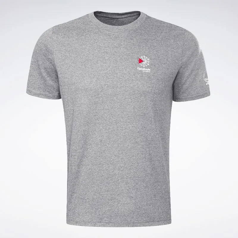 Camiseta Reebok Small Star Crest Masculina Cinza mescla - G