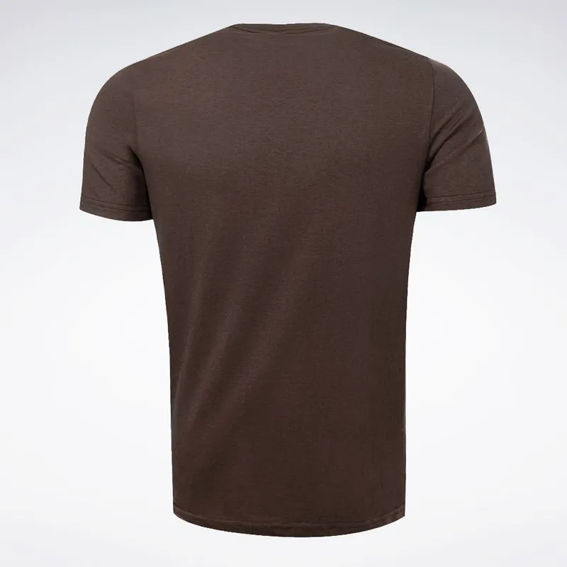 Camiseta Reebok Small Logo Masculina Marrom - 2GG