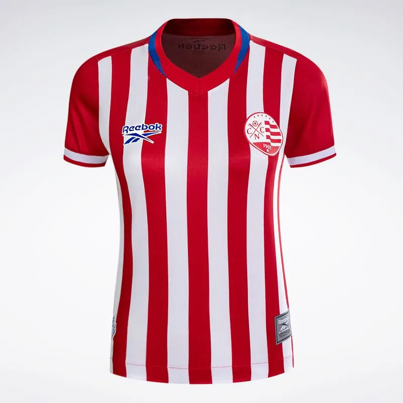 Camisa Reebok Home Naútico Feminina 26/27 Branco e vermelho - M