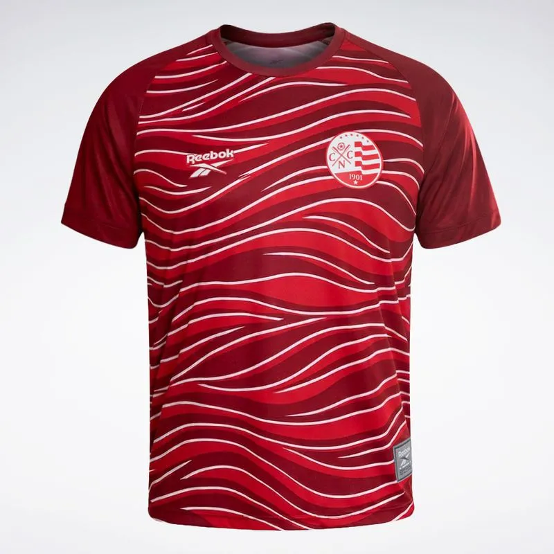 Camisa Reebok Pre Match Náutico Tamanho Especial Masculina 26/27 Vinho - 3G