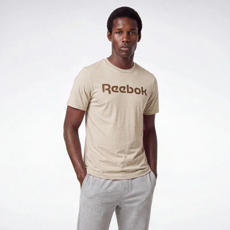 Camiseta Reebok Basic Linear Masculina Bege - M