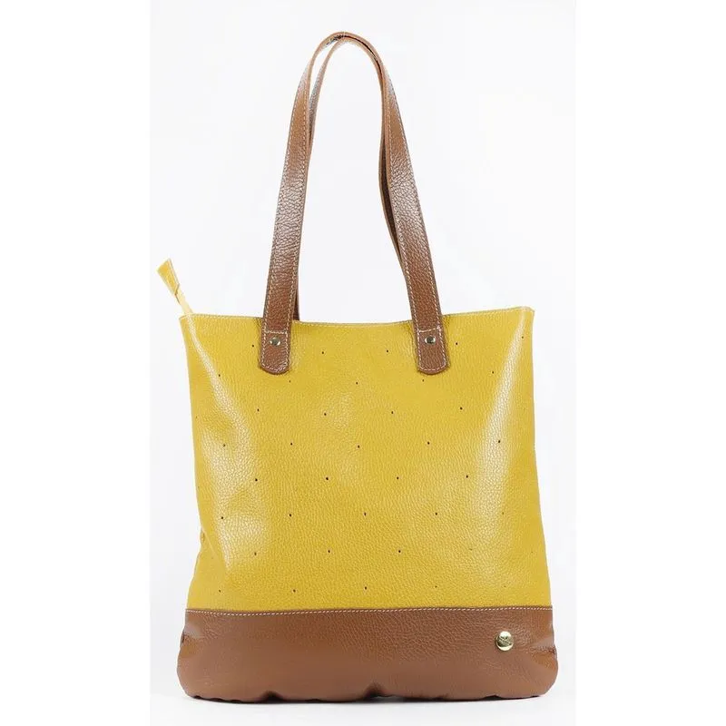 Bolsa De Ombro Feminina Aurea Couro Most / Caramelo