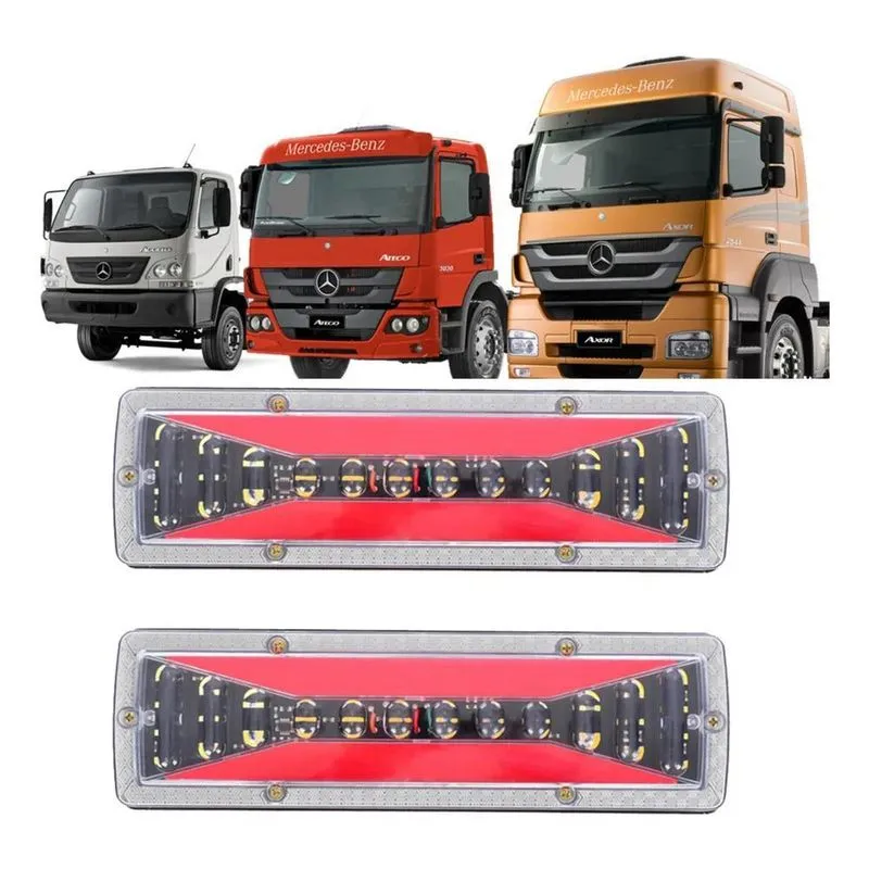 3x Par Lanterna Led Traseira Caminhão Seta Luz Freio Ré Pisc