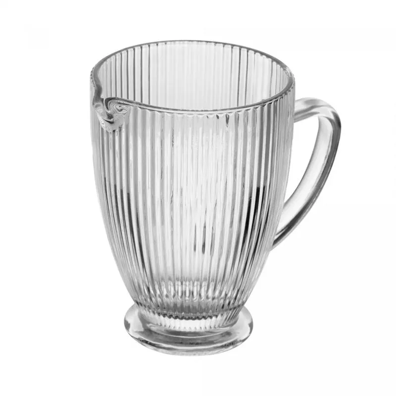 Jarra De Vidro 1320ml Modelo Rayé Transparente Lines Para Refresco Água Suco Bebidas Em Geral