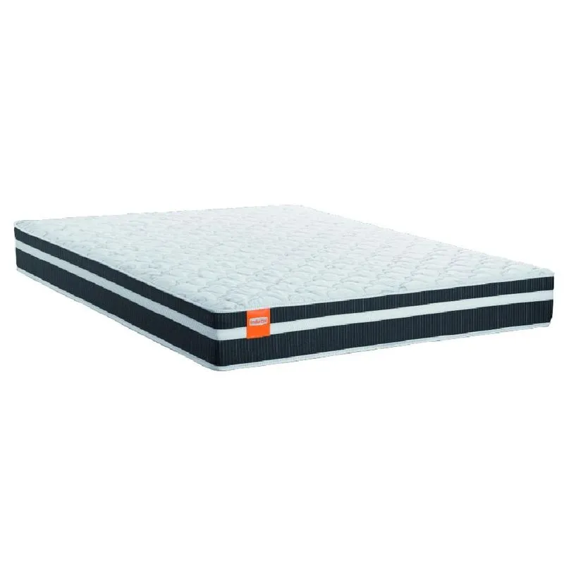 Colchão Casal Queen Molas Qatar 158x198x22cm Branco / Preto - Suporta até 200 kg Por Pessoa