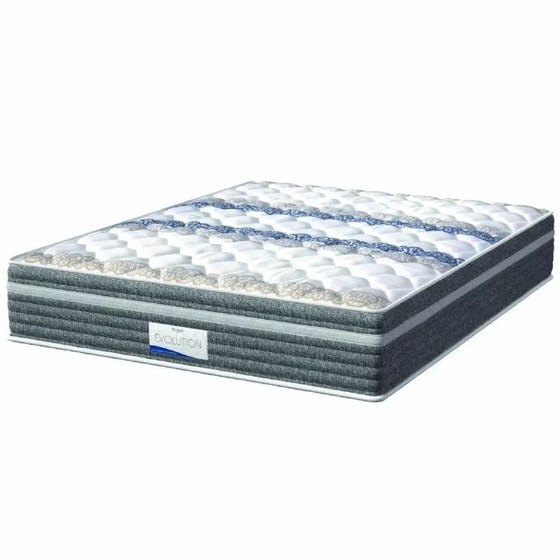 Colchão Casal King Molas Ensacadas Com Pillow Evolution 193x203x32cm Cinza/Branco Probel