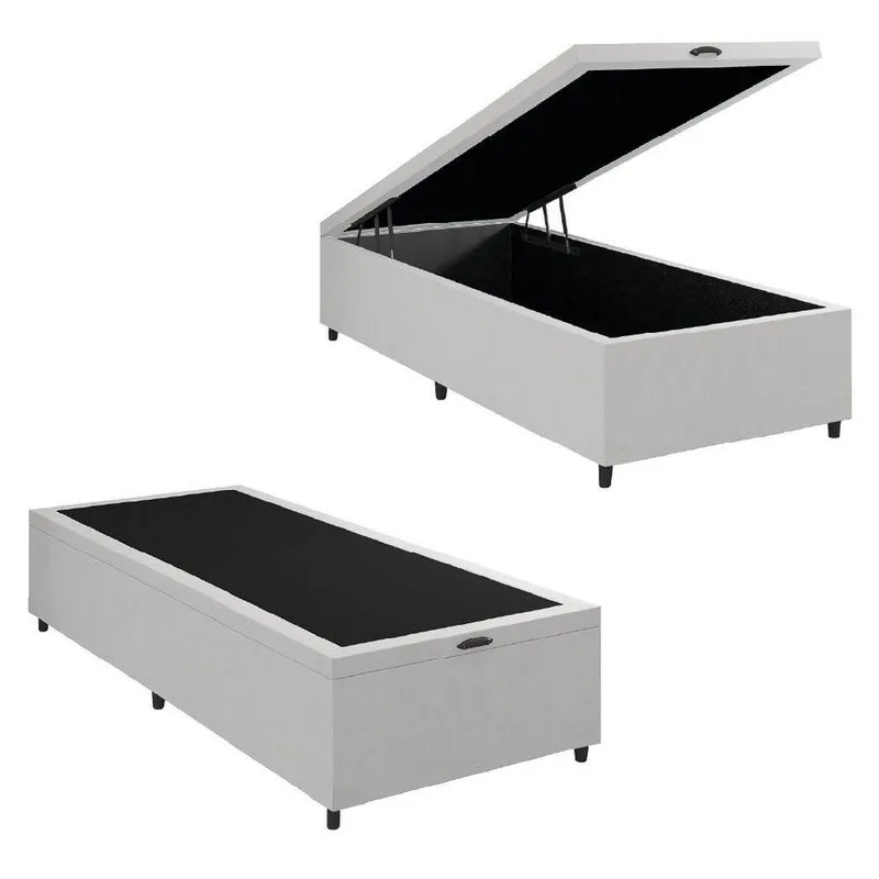 Cama Box Com Baú 0,79m Com 41cm De Altura Prince Branco