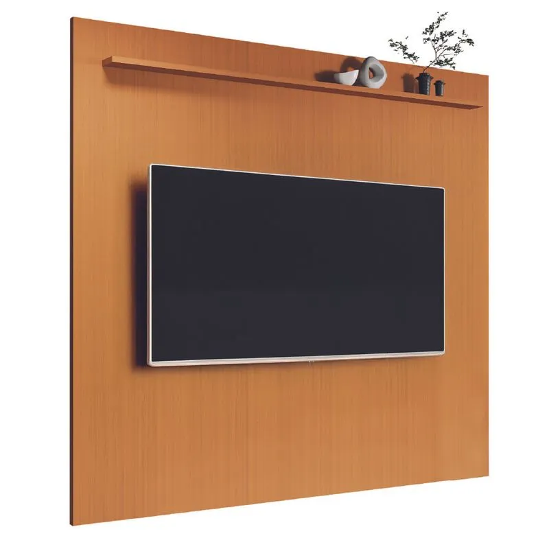 Painel Para Tv Até 75 Polegadas Com Prateleira Egeo Clean 2,25m Madeirado Edn
