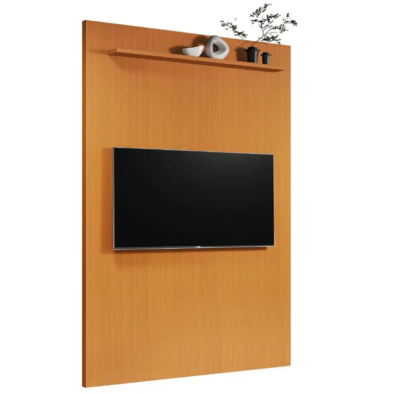 Painel Para TV Até 55 Polegadas Com Prateleira Egeo Clean 1,35m Madeirado EDN