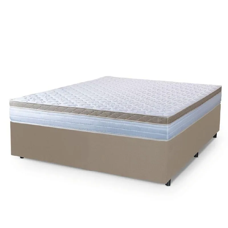 Cama Box Casal Colchão Com Molas Ensacadas Dunas Hellen