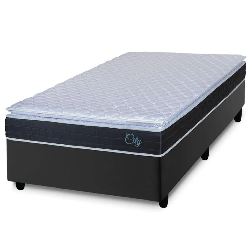 Cama Box Solteiro Colchão Molas Ensacadas City Pillow Hellen