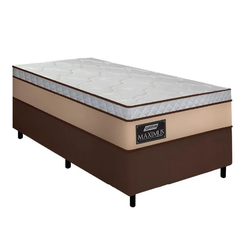 Cama Box Solteiro Gazin Colchão Molas Ensacadas Maximus
