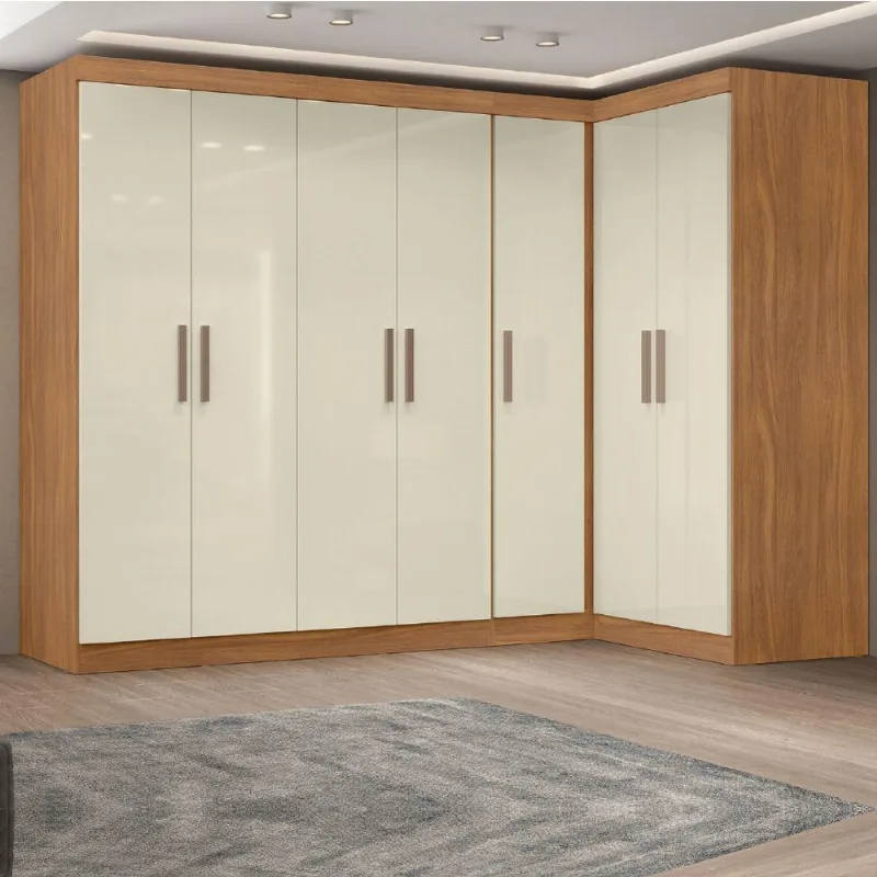 Quarto Modulado De Canto Madrid Com 7 Portas Maxel