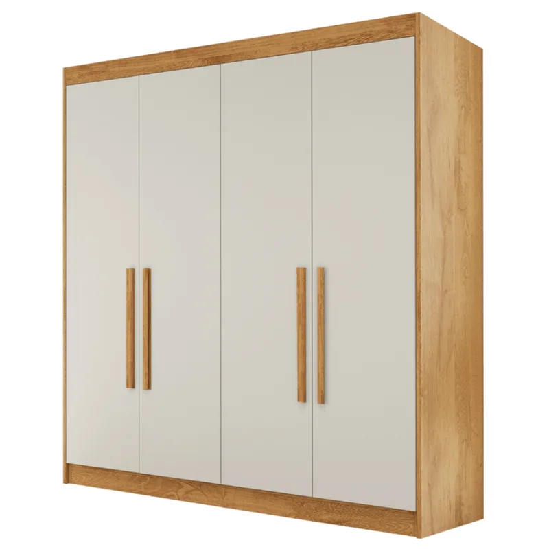 Guarda Roupas Casal 4 Portas 3 Gavetas 100% MDF Tunis