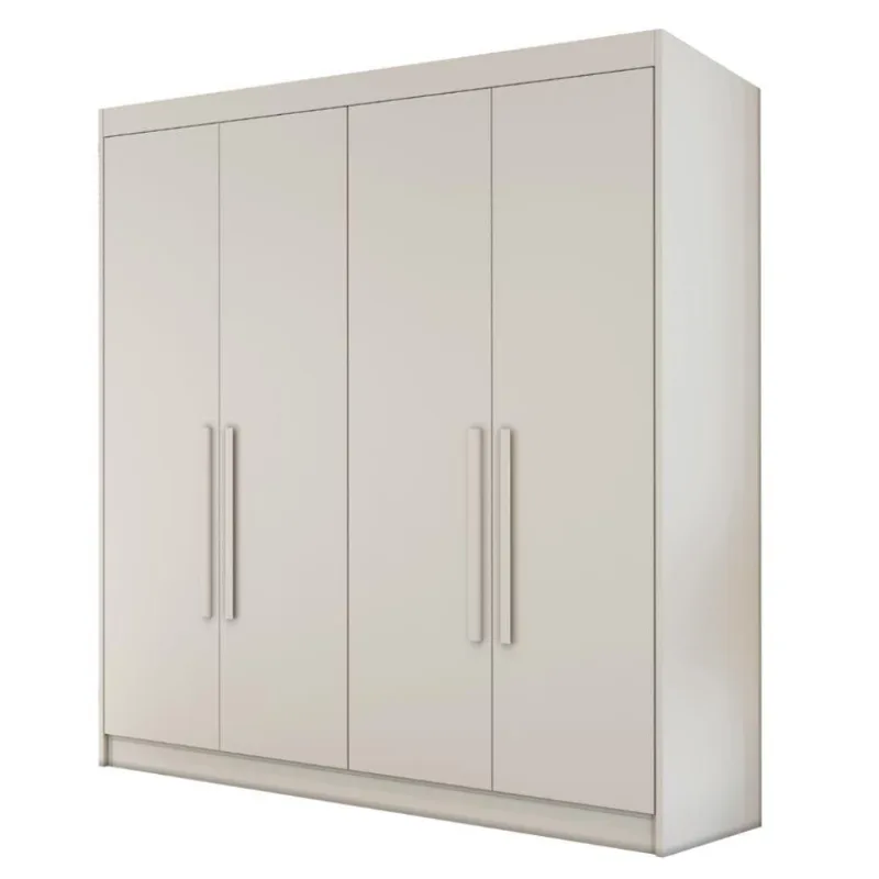 Guarda Roupas Casal 4 Portas 3 Gavetas 100% Mdf Tunis Off White