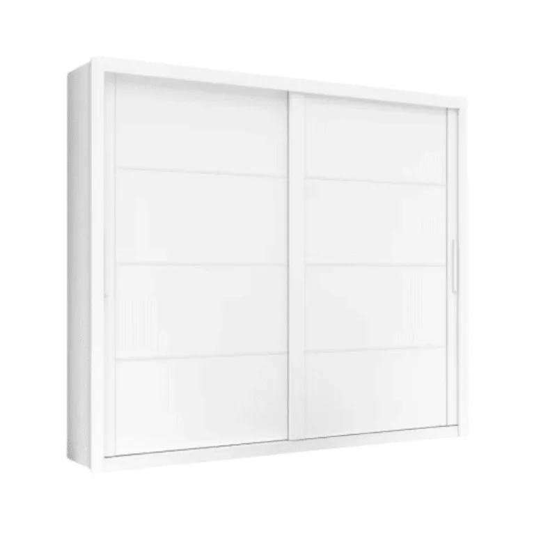 Guarda Roupas Casal 2 Portas De Correr 6 Gavetas Modena Branco
