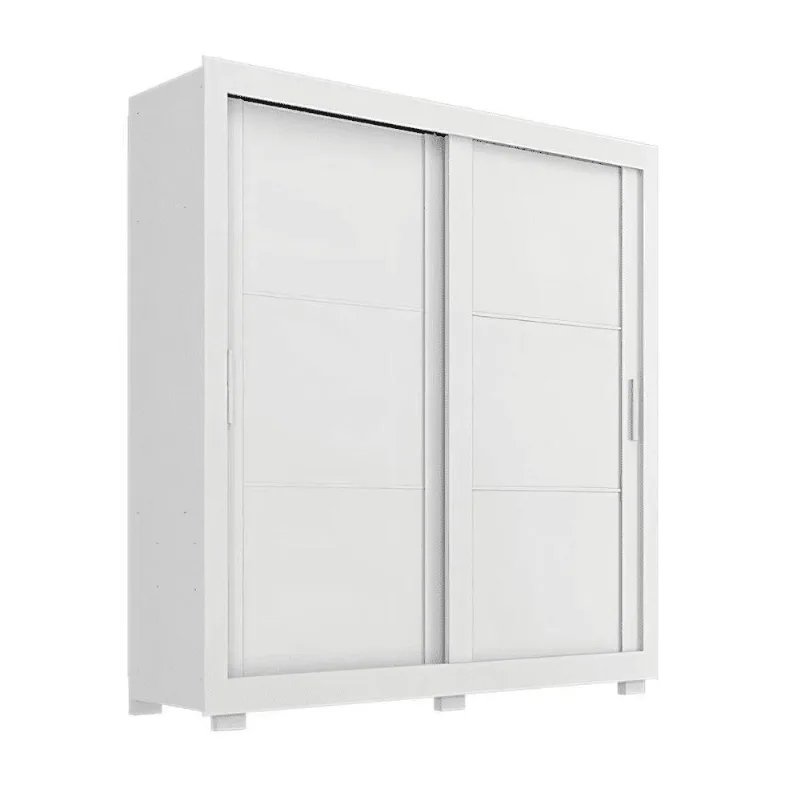 Guarda Roupas Casal 2 Portas De Correr 4 Gavetas Siena Branco