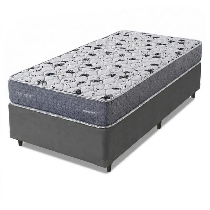 Cama Box Solteiro Double Face AG65 Eclipse 88x188x58cm Herval - Suporta até 150kg
