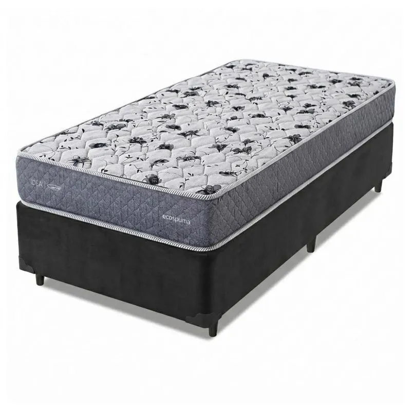 Cama Box Solteiro Double Face AG65 Eclipse 88x188x58cm Herval - Suporta até 150kg