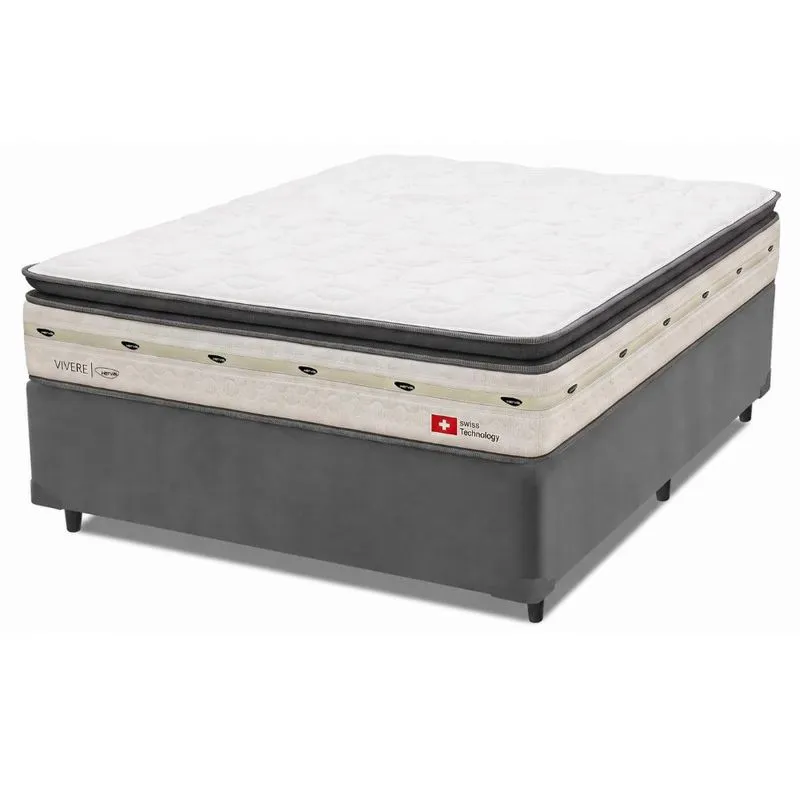 Cama Box Casal Molas Ensacadas Orion 138x188x70cm Herval - Suporta até 150 kg por pessoa