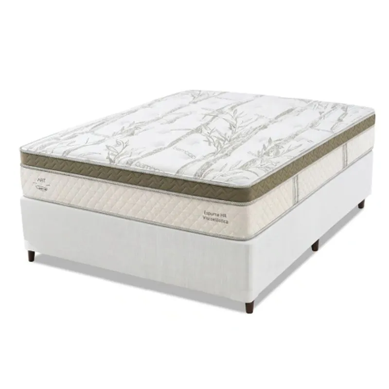 Cama Box Casal Molas Ensacadas Euro Pillow Charlot 138x188x71cm Herval