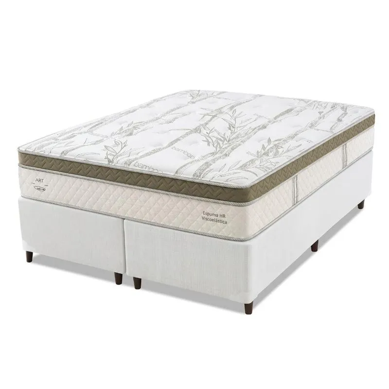 Cama Box King Molas Ensacadas Euro Pillow Charlot 193x203x71cm Herval