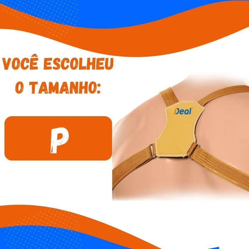 Colete Corretor Postural Simples Alinha Coluna Tamanho P