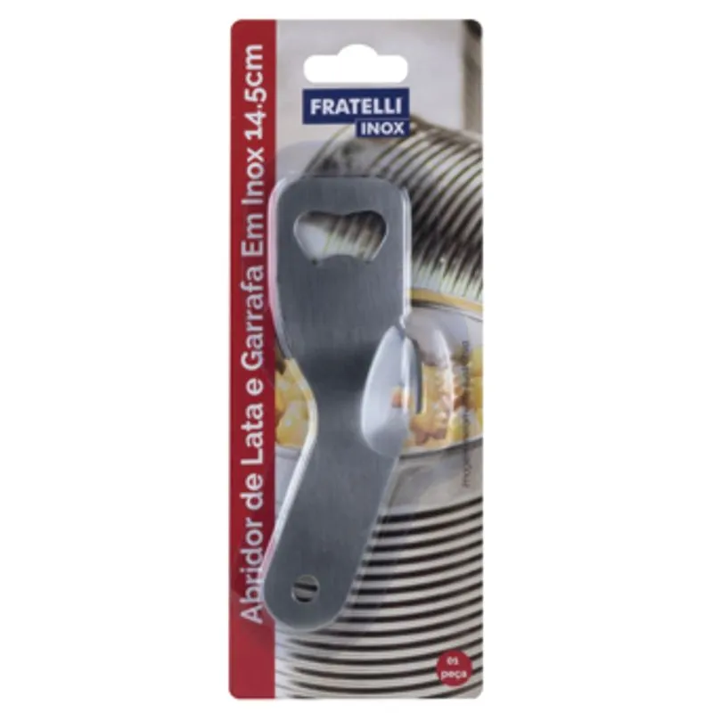 Abridor De Lata E Garrafa Em Inox 5cm - Fratelli