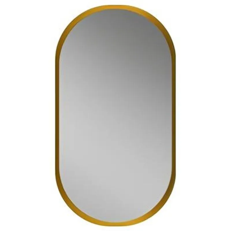 Espelho Organico Com Moldura Em Aluminio Dourado 30x56x4cm Euroquadros