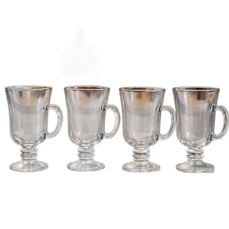 Caneca Canecas Cappuccino 120ML Kit 4 Café Latte Vidro Transparente Fratelli
