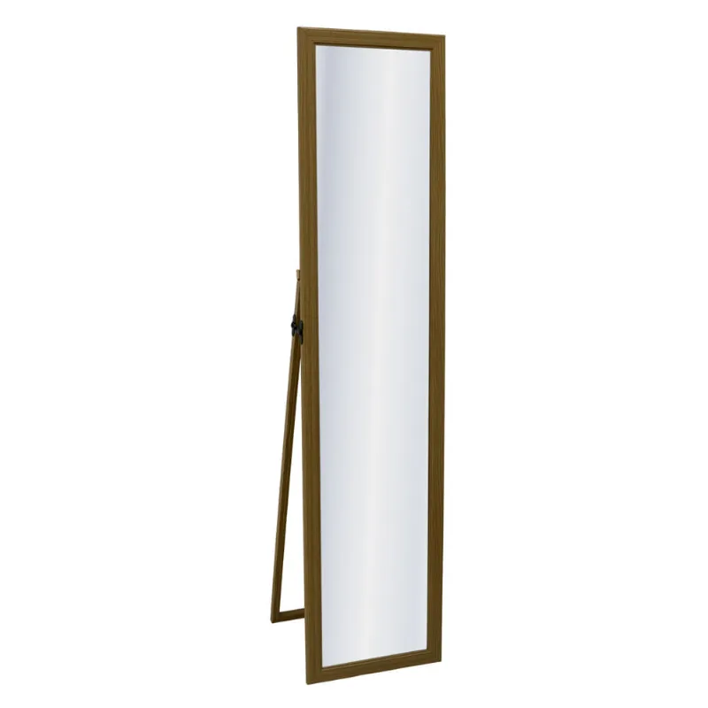 Espelho De Chão 37x157cm Com Moldura Euroquadros 4018 Imbuia