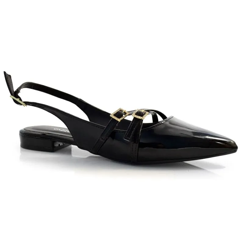 Sapatilha Slingback Feminina Cazzualen Preto 4046-2025 39