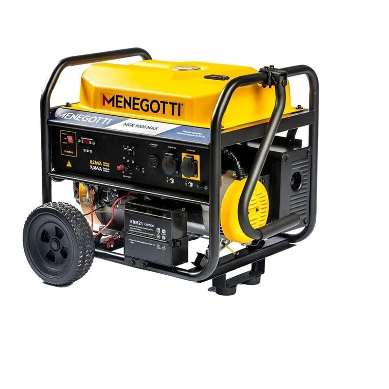 Gerador Mgr 9000 Max Mono 110/220v 9kva Com Motor Gasolina Menegotti Maquinas