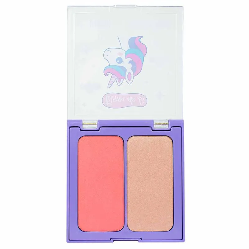 Duo Blush Iluminador Turma da Lú Unicórnio Duplinha Magica 14g 1un