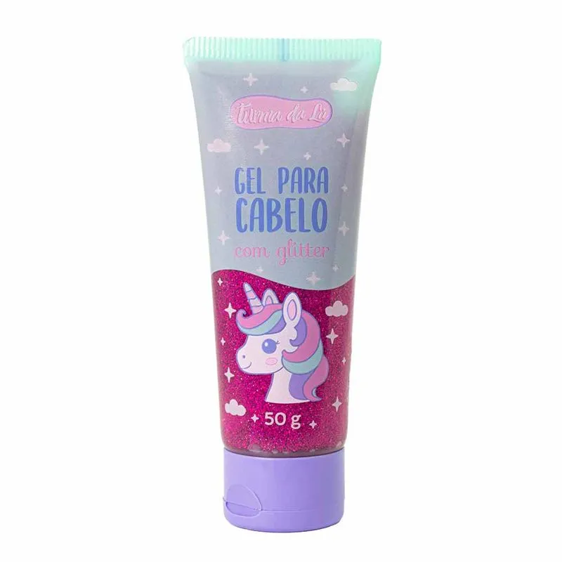 Gel para Cabelo Turma da Lú Unicórnio 50g Cabelo de Unicórnio