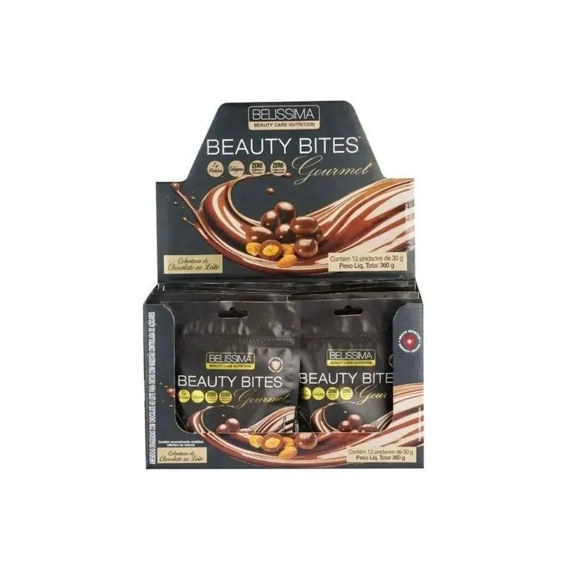 Beauty Bites Gourmet Display 12 Unid. 30g Sabor: Chocolate