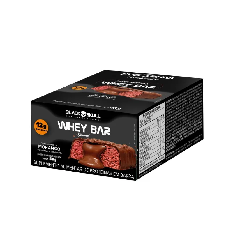 Barra de Proteína Whey Bar Gourmet Zero – Morango
