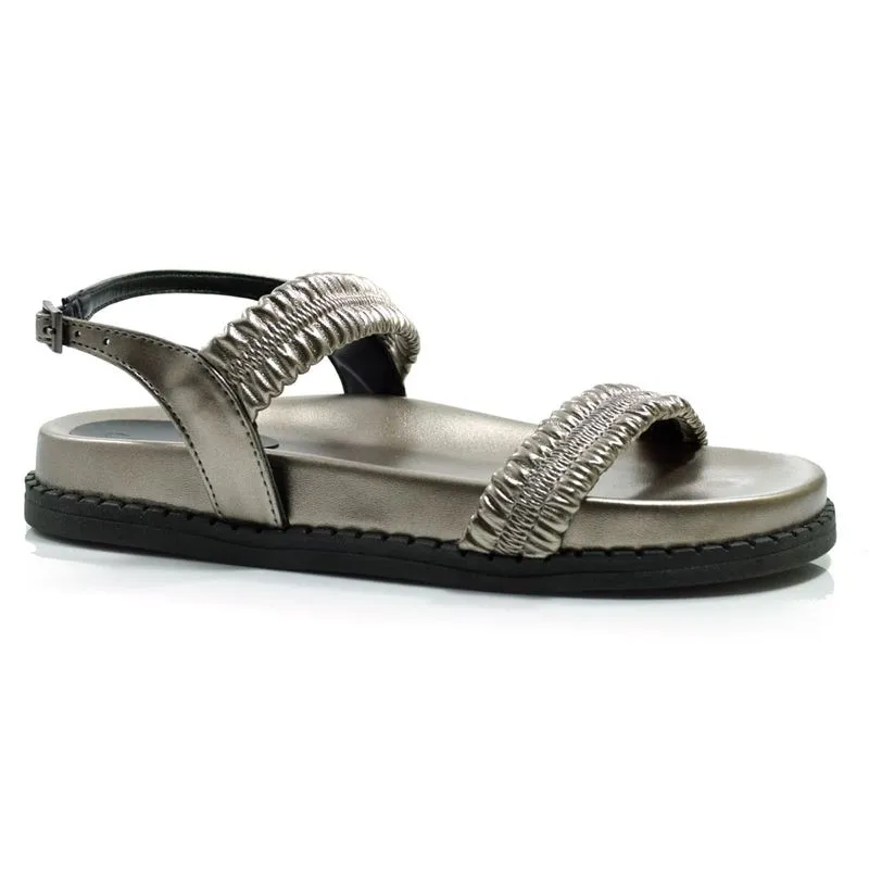 Sandália Flat Feminina Cazzualen Prata 60.014 34